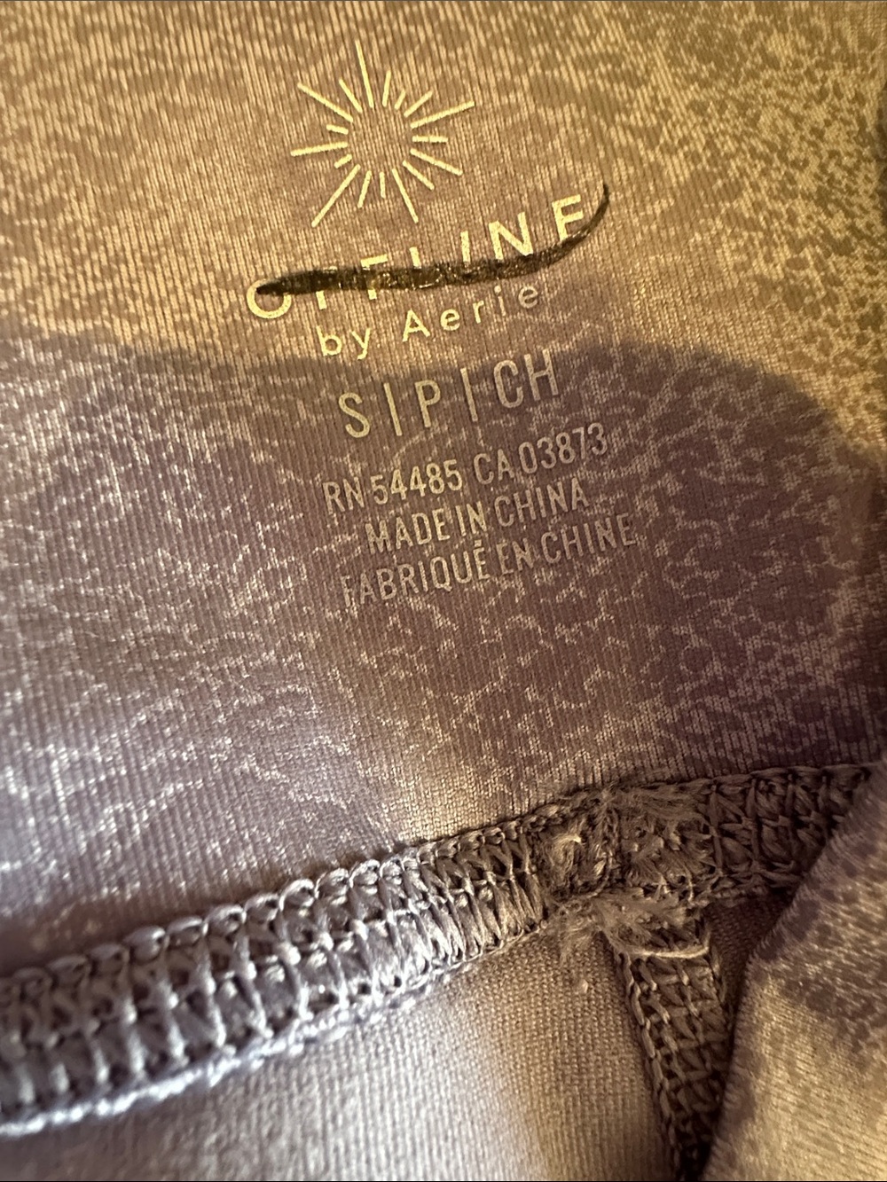 aerie High-Waist Leggings in Charcoal and Lavender - Picture 2 of 4
